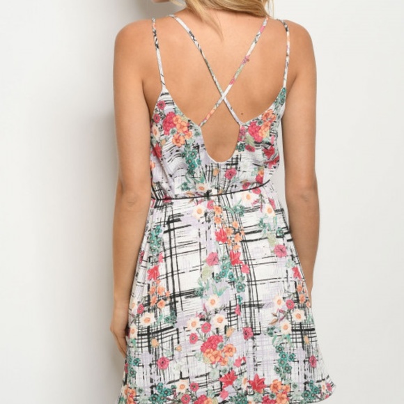 OFF WHITE FLORAL DRESS - Picture 3 of 7